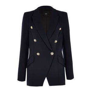 RIVER ISLAND BLACK BOUCLE BLAZER